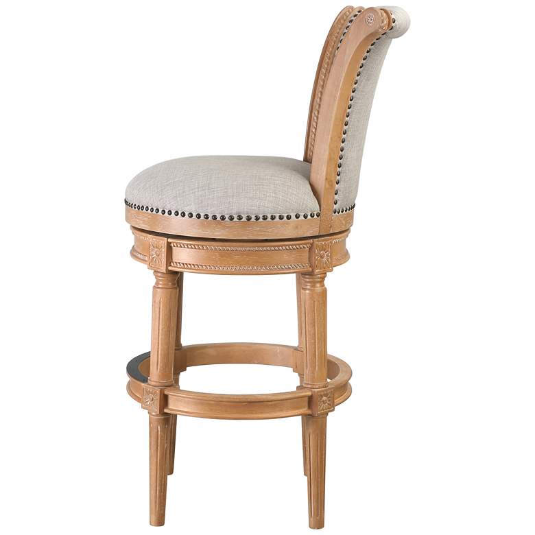 Image 6 Chapman 30" Weathered Oak Wood Swivel Bar Stool more views