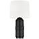 Chapman & Myers 24" Coal Black Ceramic Cylinder LED Table Lamp