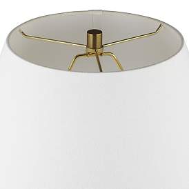 Image5 of Chapman & Myers Arctic White Modern Angular Ceramic LED Table Lamp more views
