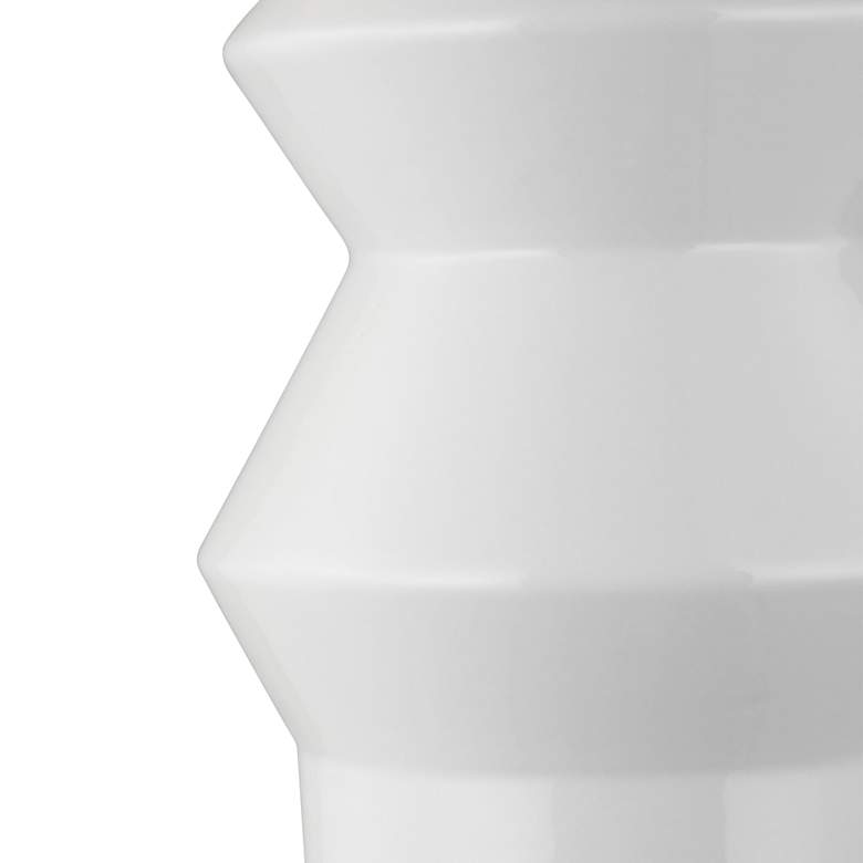 Image 6 Chapman &amp; Myers Arctic White Modern Angular Ceramic LED Table Lamp more views