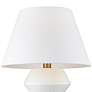 Chapman &amp; Myers Arctic White Modern Top Angular Ceramic LED Table Lamp