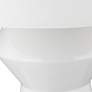 Chapman &amp; Myers Arctic White Modern Top Angular Ceramic LED Table Lamp