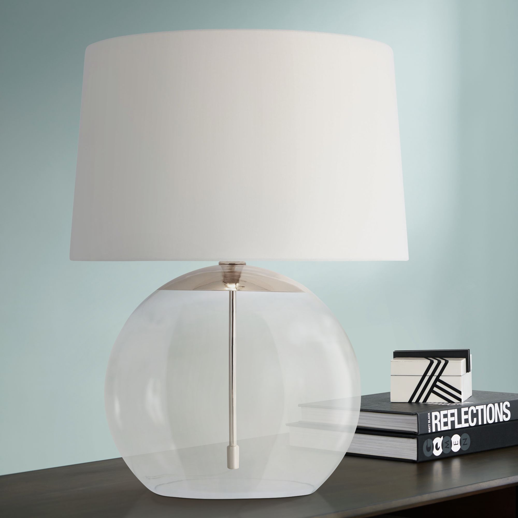 glass round lamp