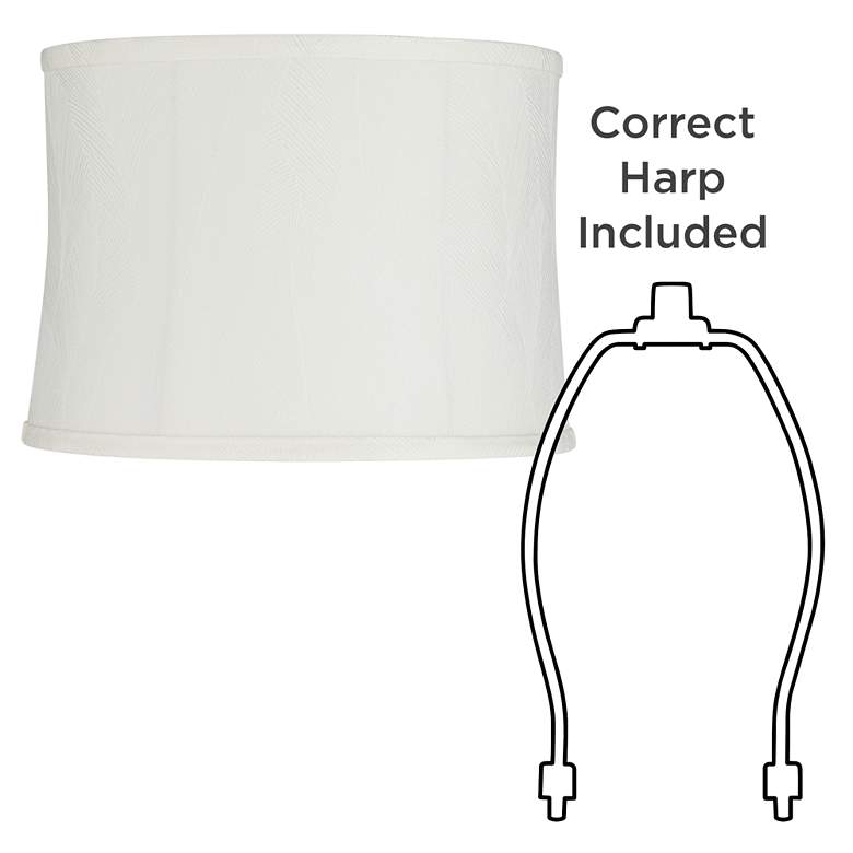 Image 6 Chappel Off-White Softback Drum Lamp Shade 13x14x10 (Washer) more views