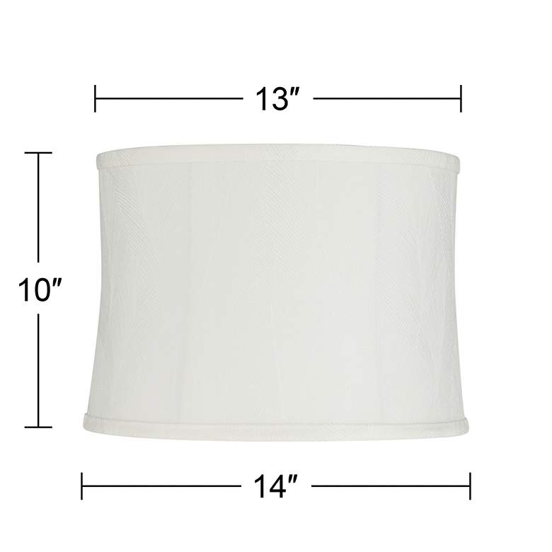 Image 7 Chappel Off-White Softback Drum Lamp Shade 13x14x10 (Washer) more views