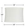 Chappel Off-White Softback Drum Lamp Shade 13x14x10 (Washer)
