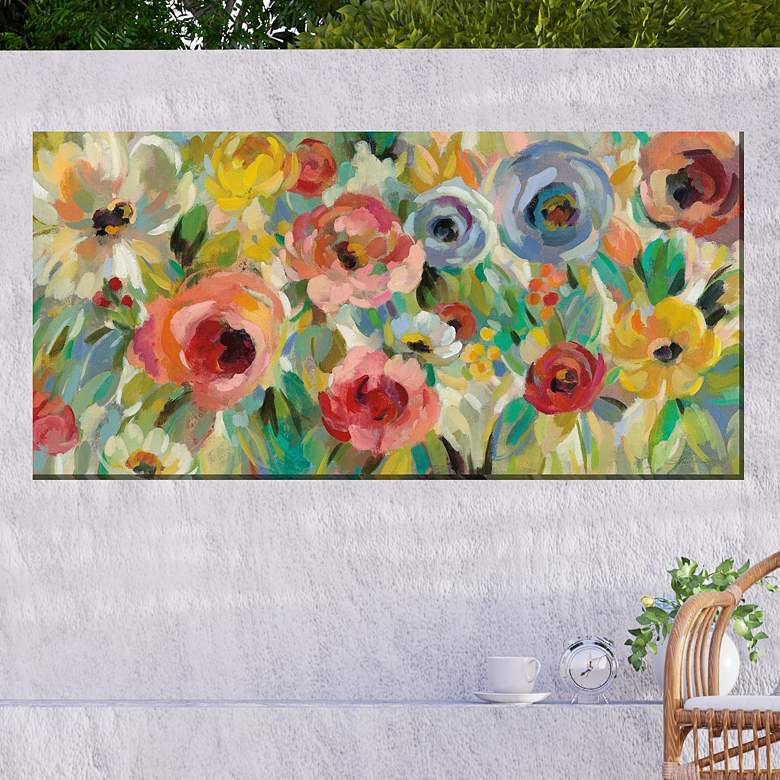 Image 1 Charades 48" Wide Rectangular Outdoor Canvas Wall Art