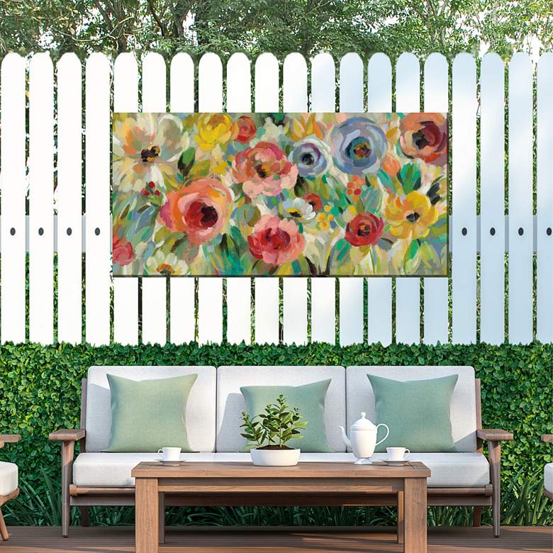 Image 3 Charades 48" Wide Rectangular Outdoor Canvas Wall Art more views