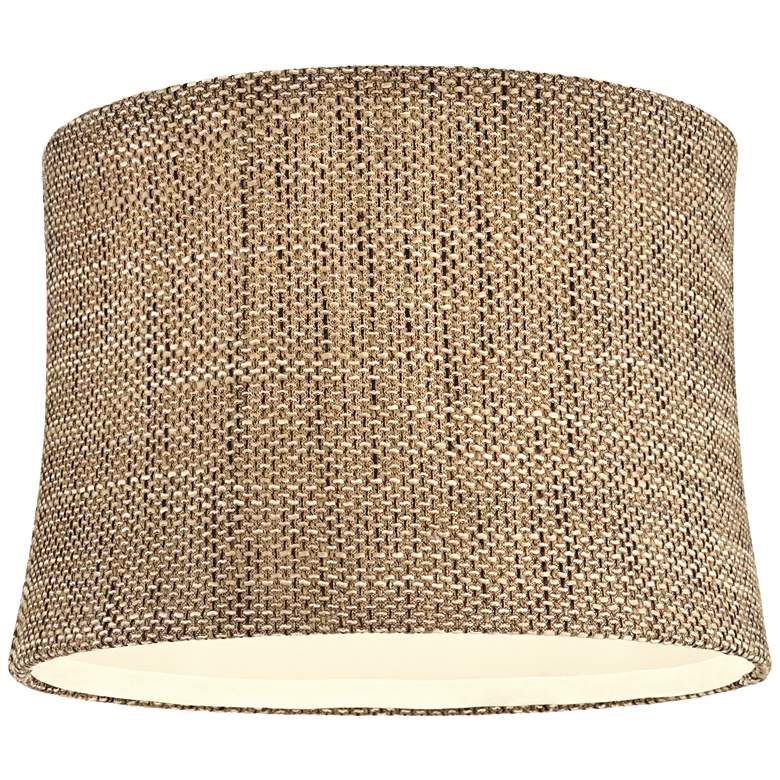 Image 3 Charcoal Brown Set of 2 Drum Lamp Shades 13x14x10 (Spider) more views