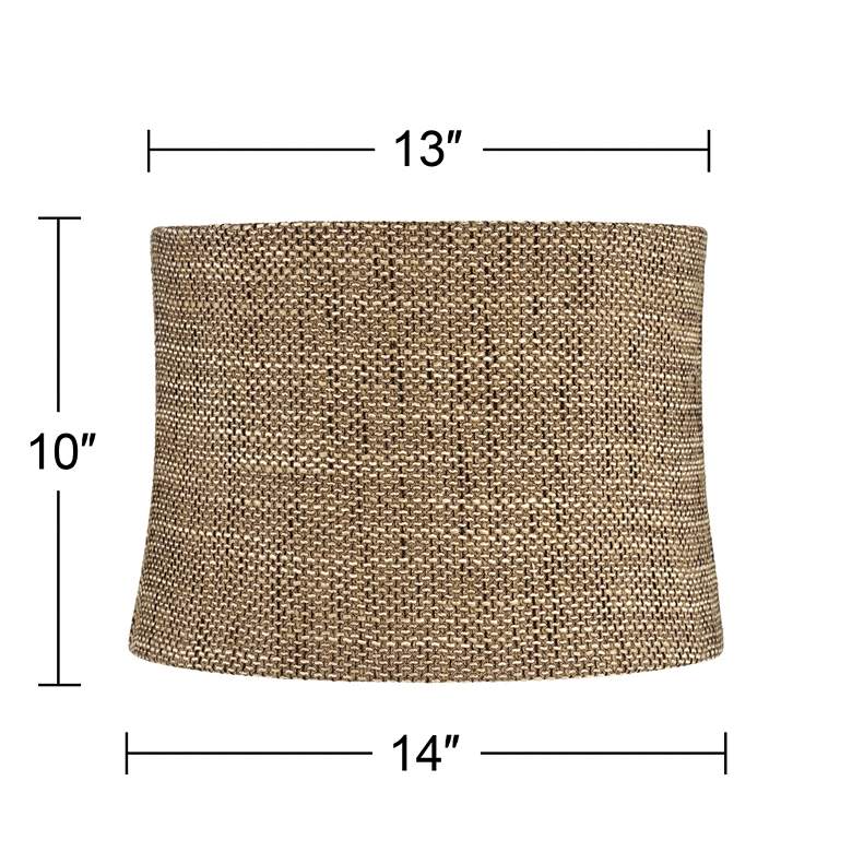 Image 6 Charcoal Brown Set of 2 Drum Lamp Shades 13x14x10 (Spider) more views