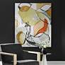 1_Charcoal Improvision 60" High Giclee Framed Canvas Wall Art