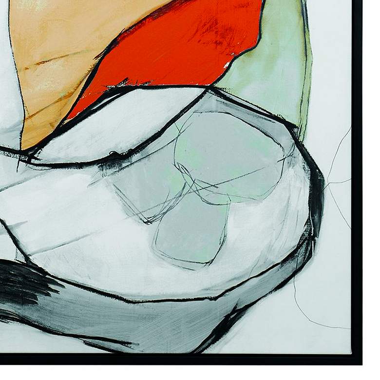 Image 4 Charcoal Improvision 60" High Giclee Framed Canvas Wall Art more views
