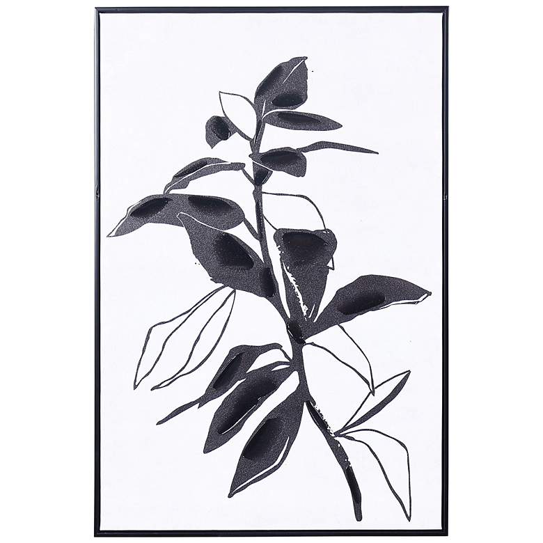 Image 1 Charcoal Shadow I Hand Embellished Framed Canvas Art