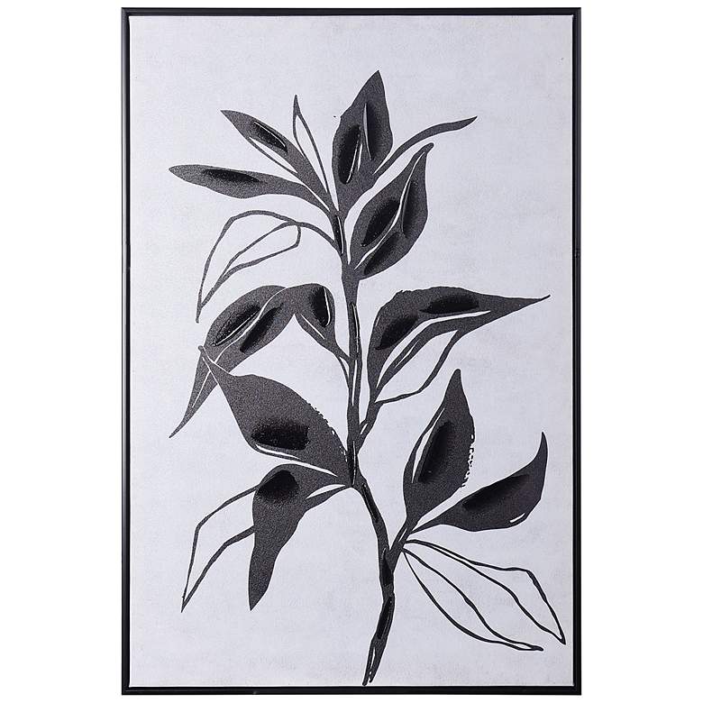 Image 1 Charcoal Shadow II Hand Embellished Framed Canvas Art