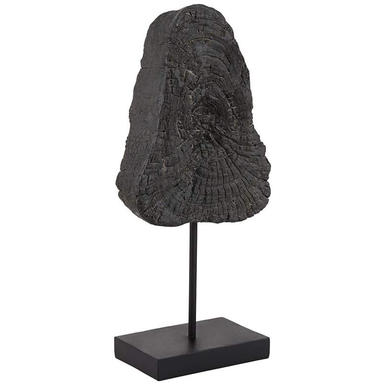 Image 1 Charcoal Wood Piece 18 3/4 inch High Black Finish Decorative Sculpture