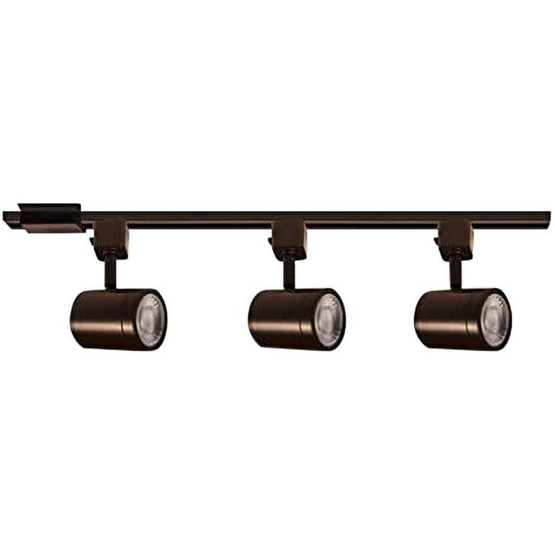 Image 1 Charge 3-Light Dark Bronze LED Track Kit for Halo Systems