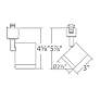 5_Charge 5.88"H x 2.38 3"W 1-Light Track Head in Black more views