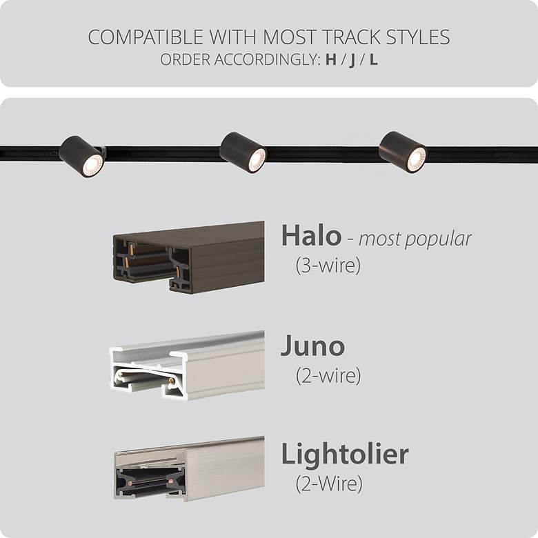 Image 4 Charge 5.88"H x 2.38 3"W 1-Light Track Head in Black more views