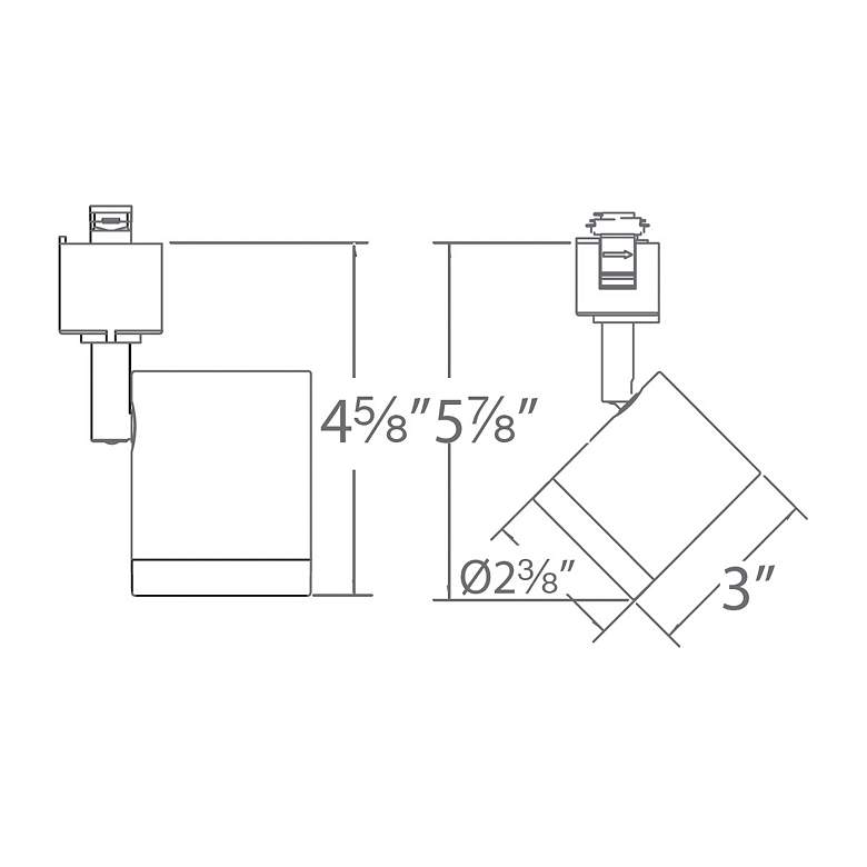 Image 5 Charge 5.88"H x 2.38 3"W 1-Light Track Head in Black more views