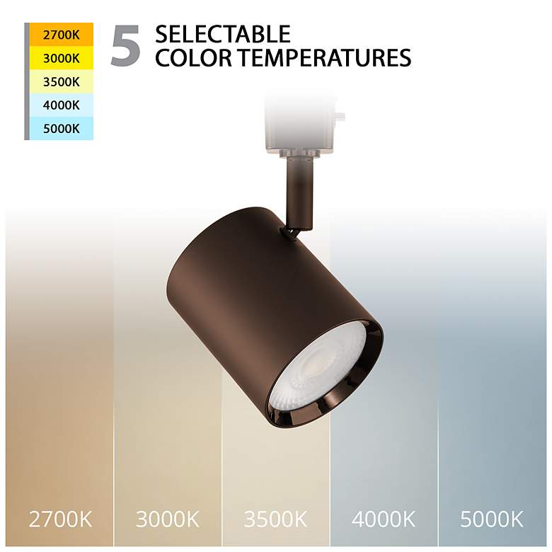 Image 2 Charge 5.88"H x 2.38 3"W 1-Light Track Head in Dark Bronze more views