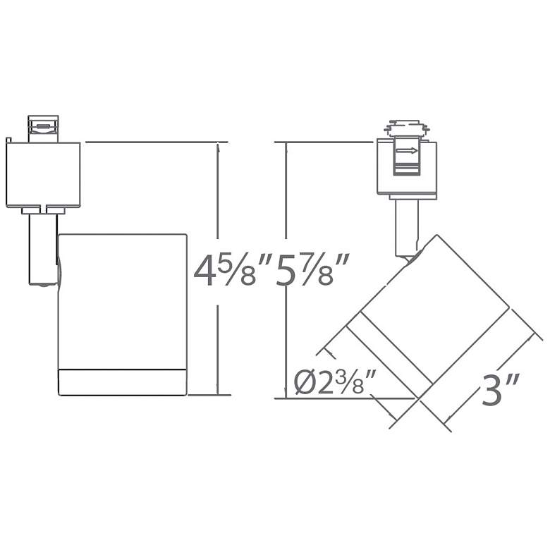 Image 5 Charge 5.88"H x 2.38 3"W 1-Light Track Head in White more views
