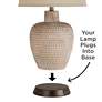 2_Charging USB-Outlet 8 1/2" Touch Sensor Bronze Workstation Base more views