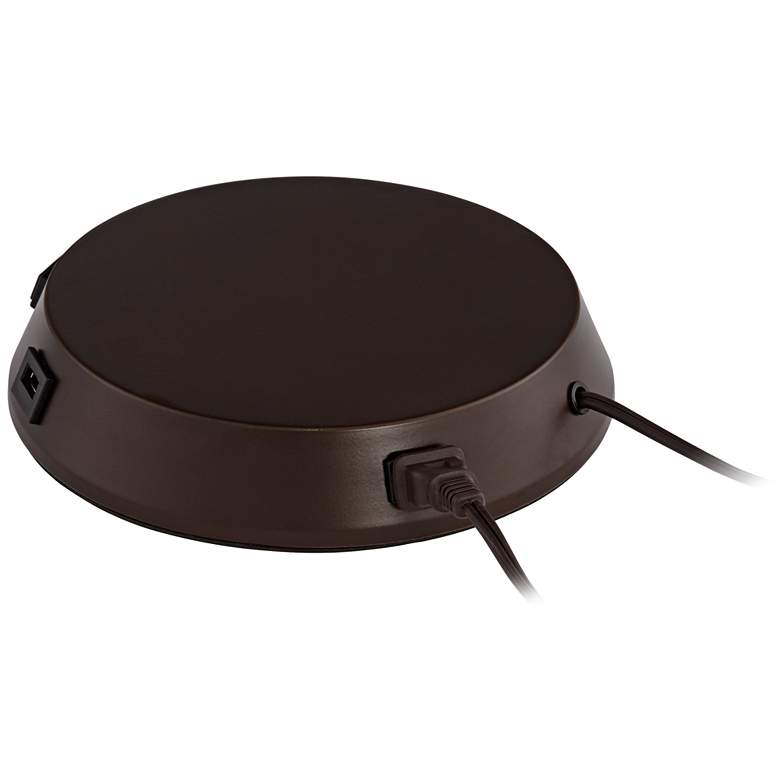 Image 3 Charging USB-Outlet 8 1/2" Touch Sensor Bronze Workstation Base more views