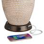 3_Charging USB-Outlet 8 1/2" Touch Sensor Bronze Workstation Base more views