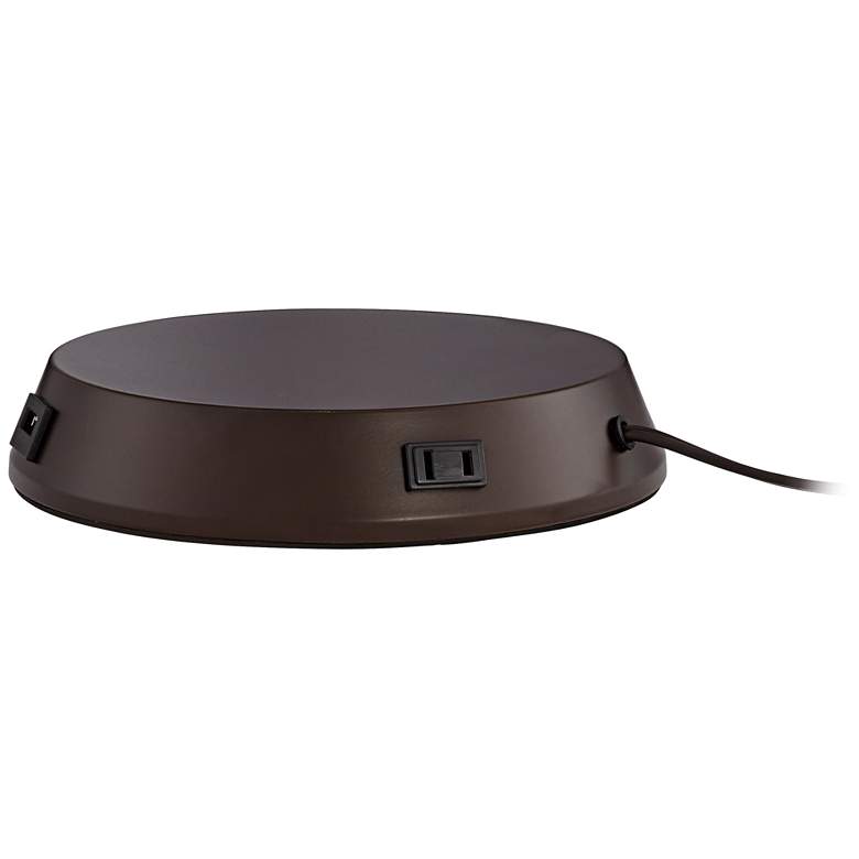 Image 5 Charging USB-Outlet 8 1/2" Touch Sensor Bronze Workstation Base more views