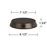 6_Charging USB-Outlet 8 1/2" Touch Sensor Bronze Workstation Base more views