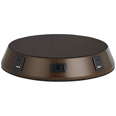 Charging USB-Outlet 8 1/2" Touch Sensor Bronze Workstation Base