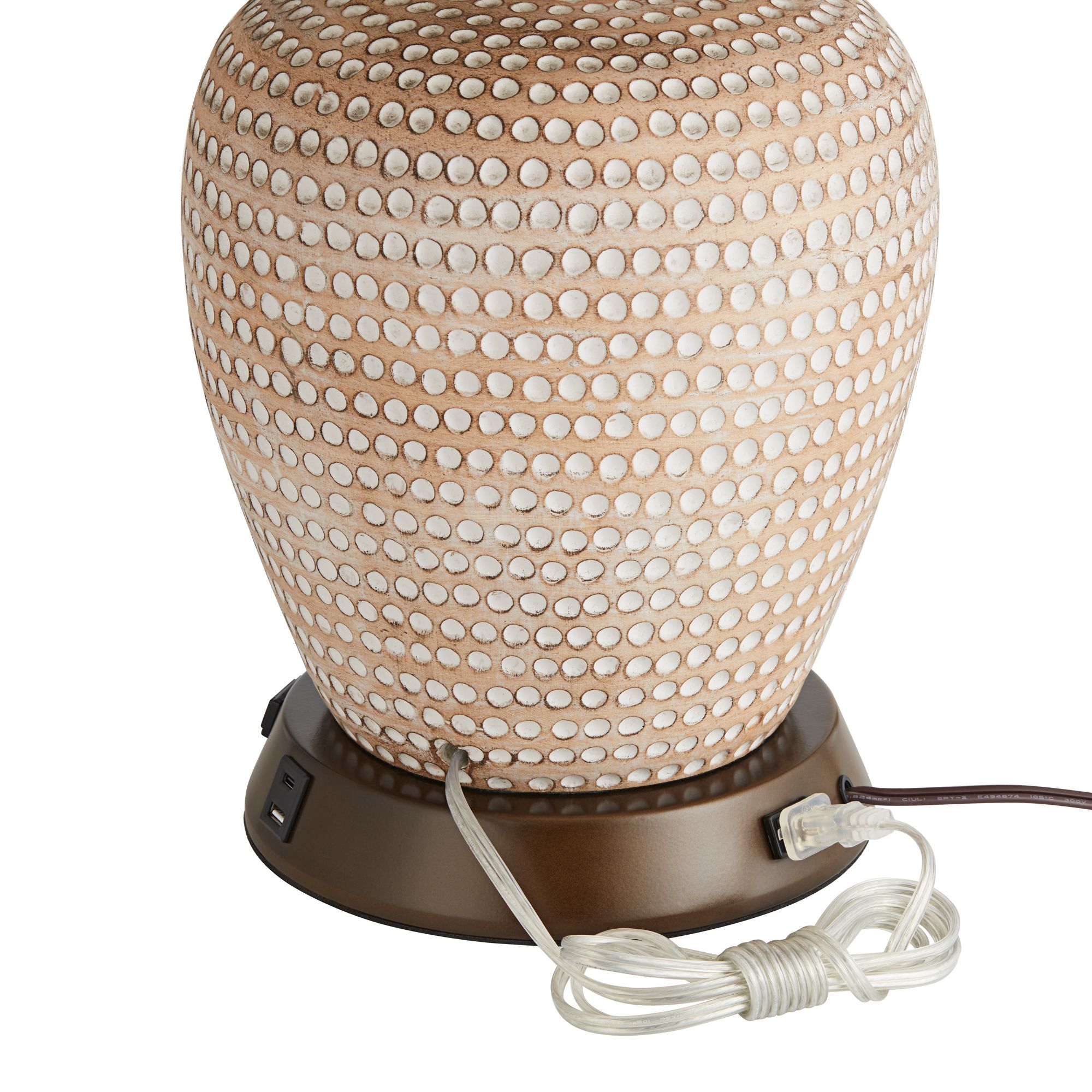 Image 5 Charging USB-Outlet 8 1/2" Touch Sensor Bronze Workstation Base more views