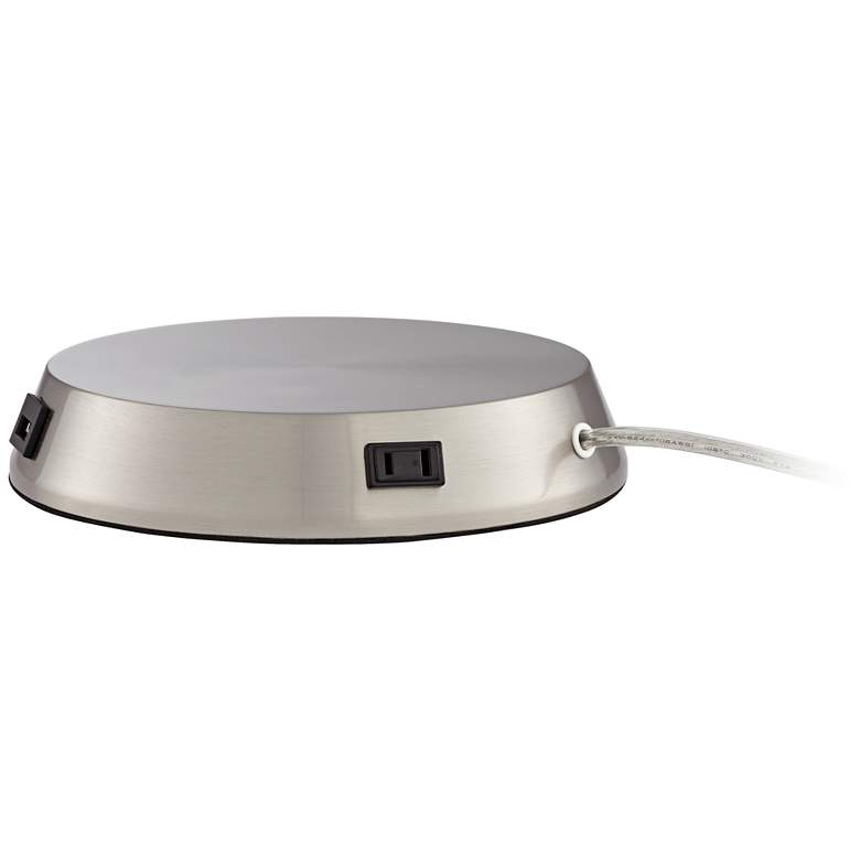 Image 5 Charging USB-Outlet Touch Sensor Nickel Finish Workstation Base for Lamps more views