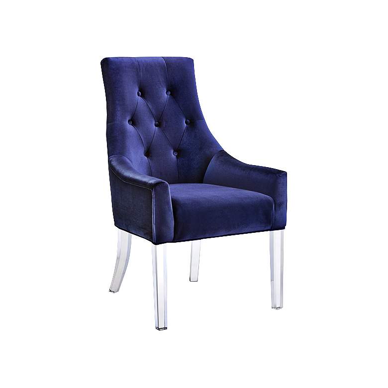 Image 1 Charisma Acrylic and Blue Upholstered Dining Chair