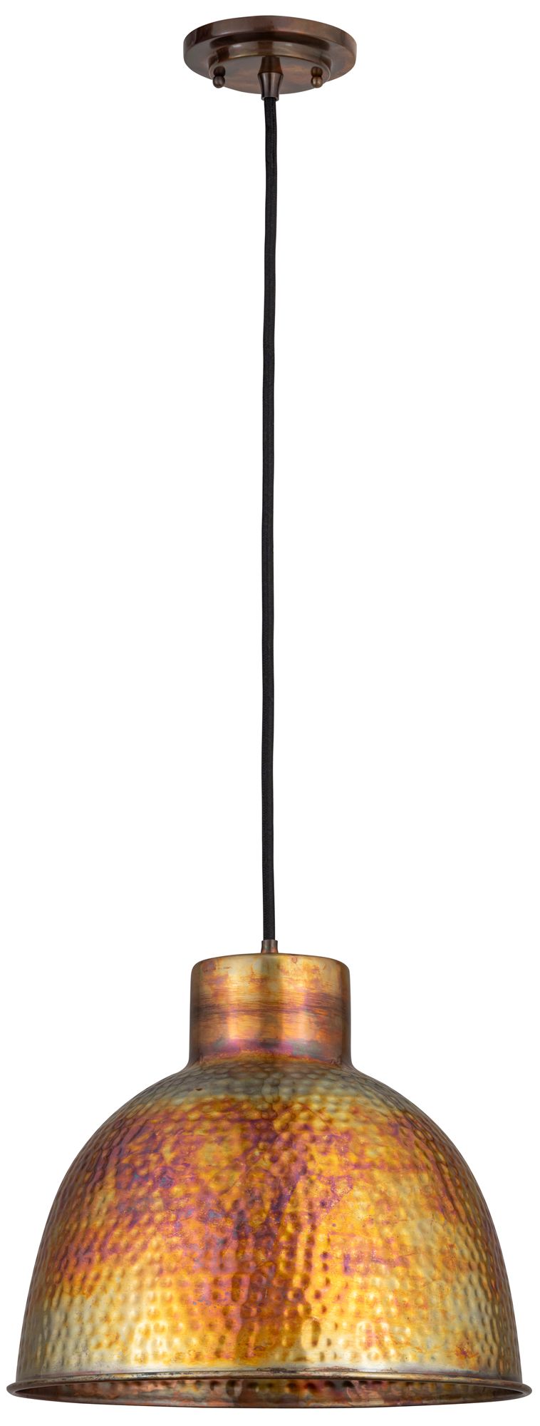 Charita 14" Cord Hung Pendant Burnt Copper Finish Burnt Copper Finish Shade