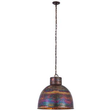 Charita 20" Wide 3 Light Burnt Copper Pendant