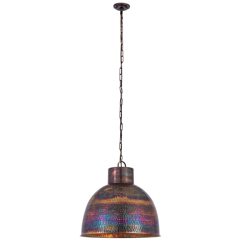 Image 1 Charita 20" Wide 3 Light Burnt Copper Pendant