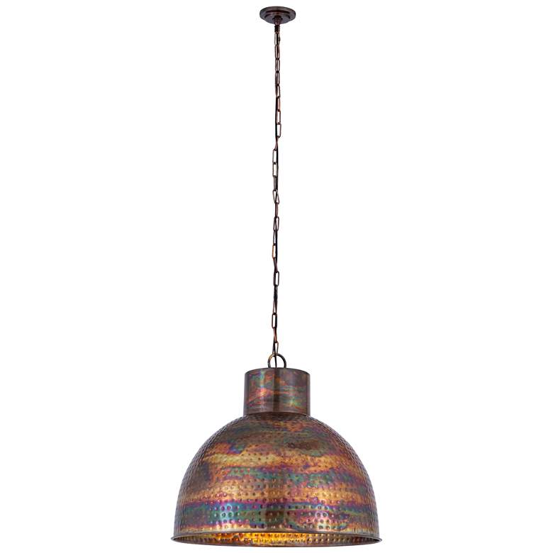 Image 1 Charita 24" Wide 3 Light Burnt Copper Pendant