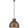 Charita 24" Wide 3 Light Burnt Copper Pendant
