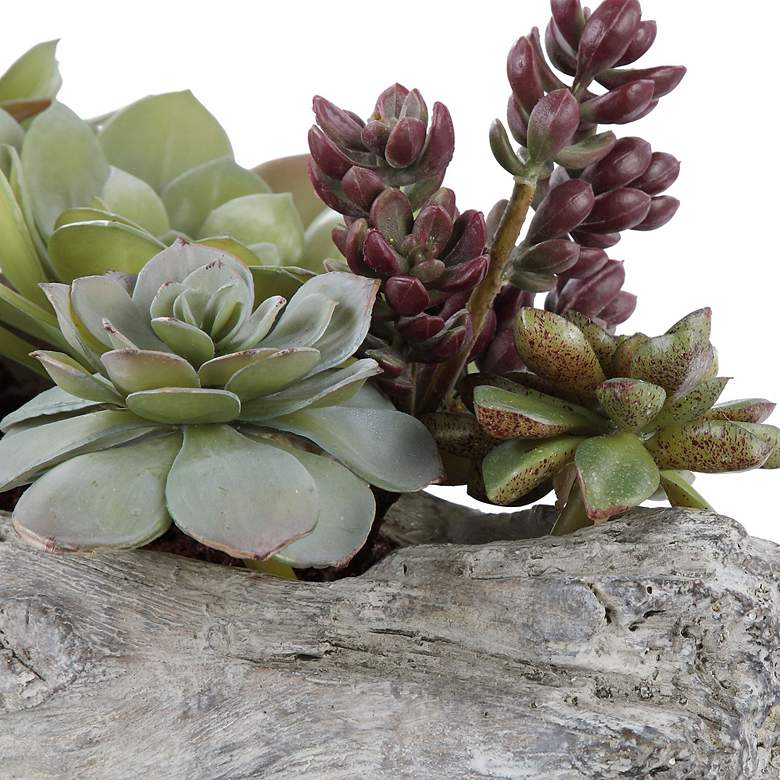 Image 4 Charita Green Succulent 29 1/2" Wide Faux Plant in Container more views