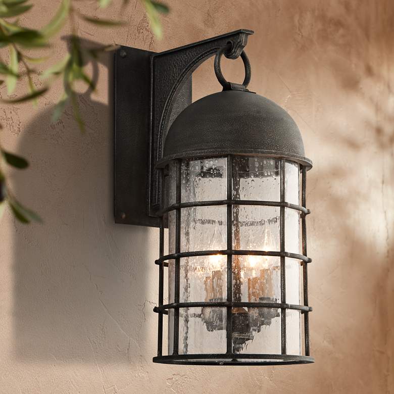 Image 1 Charlemagne 23 1/2 inch High Aged Pewter Outdoor Wall Light