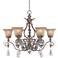 Charlemagne 32" Wide Amber Scavo Glass Chandelier