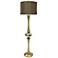 Charlemagne 67" High Mercury Glass Sphere Antique Brass Floor Lamp