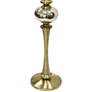 3_Charlemagne 67" High Mercury Glass Sphere Antique Brass Floor Lamp more views