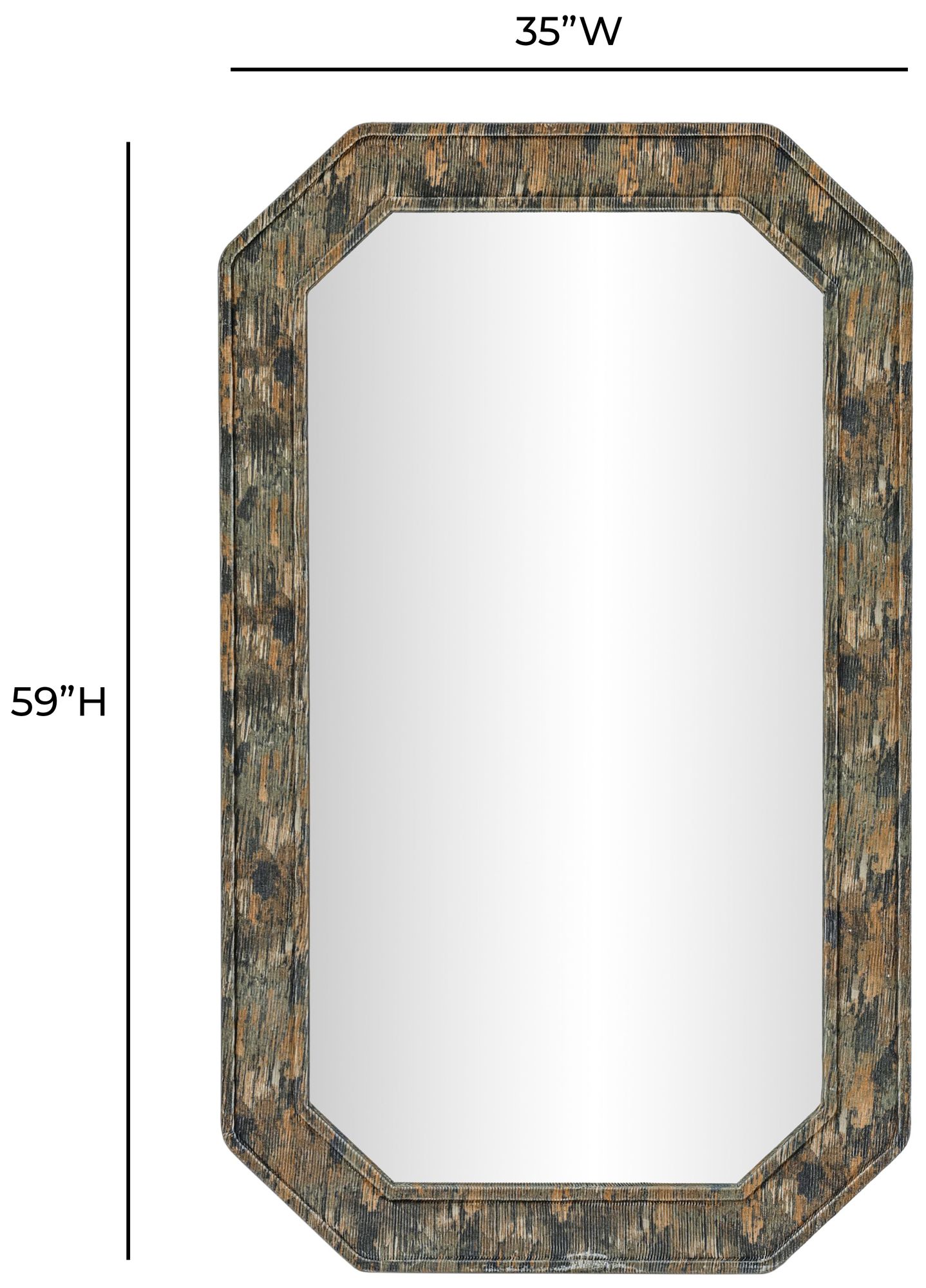Image 3 Charlene Jewel Wall Mirror - Watercolor Print more views
