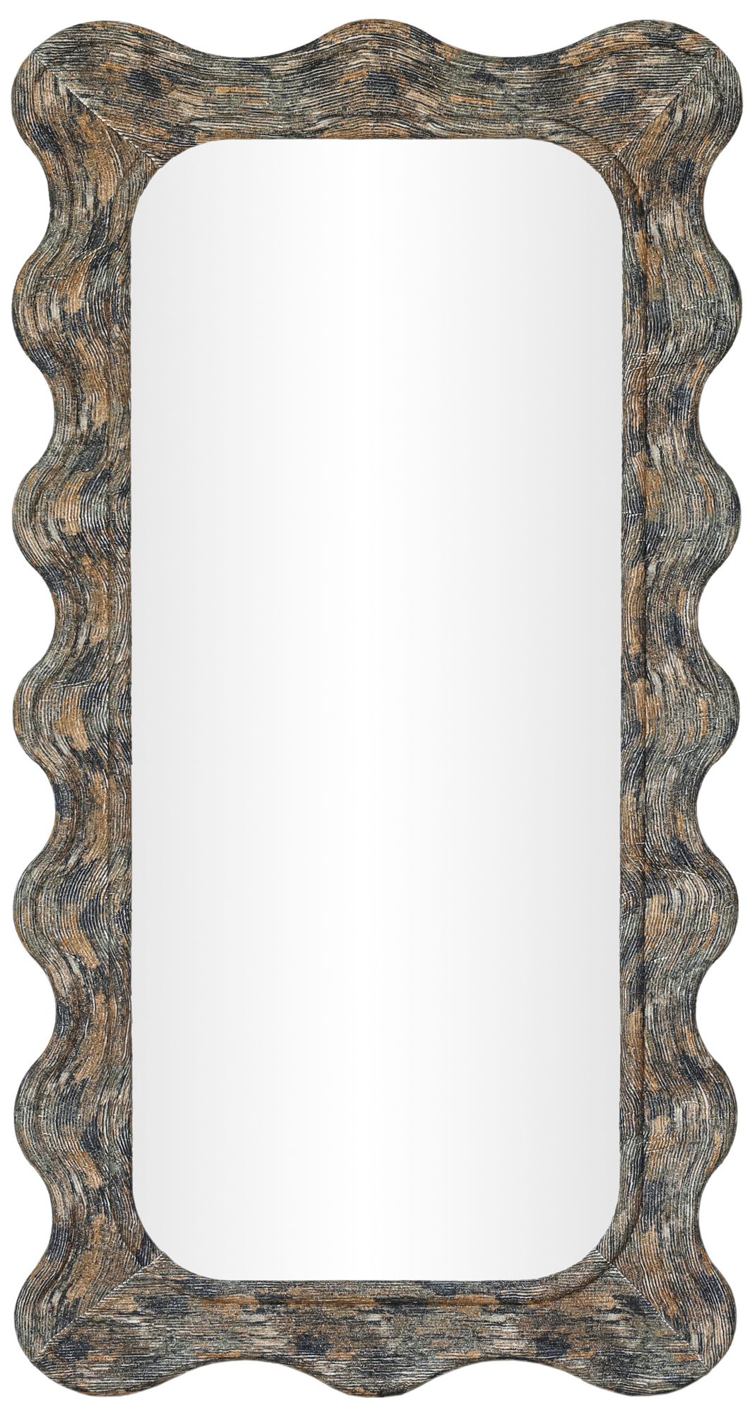 Image 4 Charlene Squiggle Wall Mirror - Watercolor Print more views