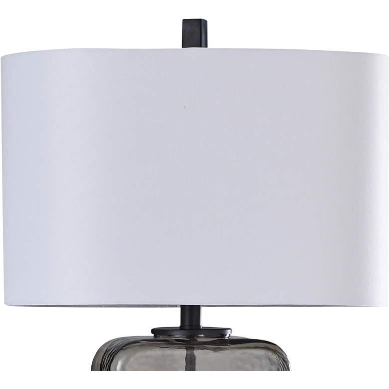 Image 2 Charles 32" Modern Dimpled and Tinted Smoked Gray Glass Table Lamp more views