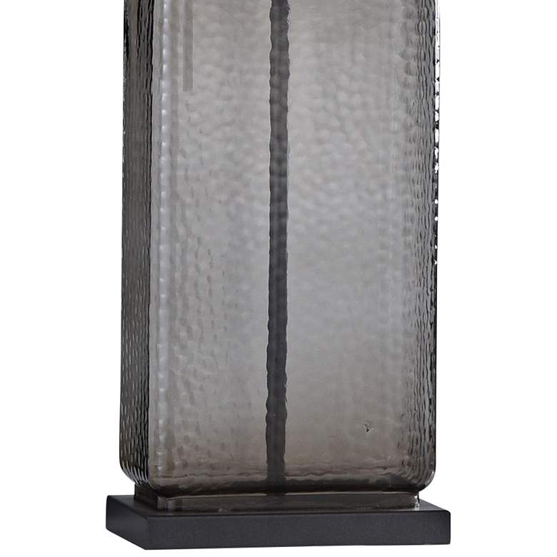 Image 3 Charles 32" Modern Dimpled and Tinted Smoked Gray Glass Table Lamp more views