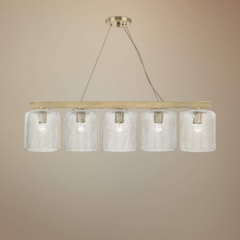 Image 1 Charles 40 1/2" Wide Aged Brass Kitchen Island Light Pendant