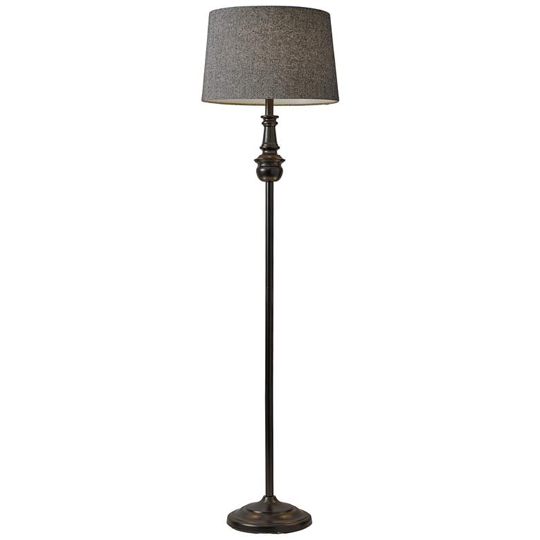 Image 1 Charles Black Metal Stem Floor Lamp